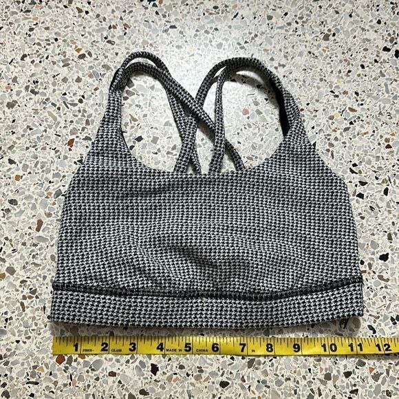 lululemon athletica Other - Lululemon black white houndstooth energy strappy sports bra 4